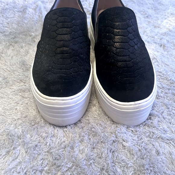 STEVE MADDEN Women’s Black Suede Platform Slip-On, Size 10B - Picture 2 of 15